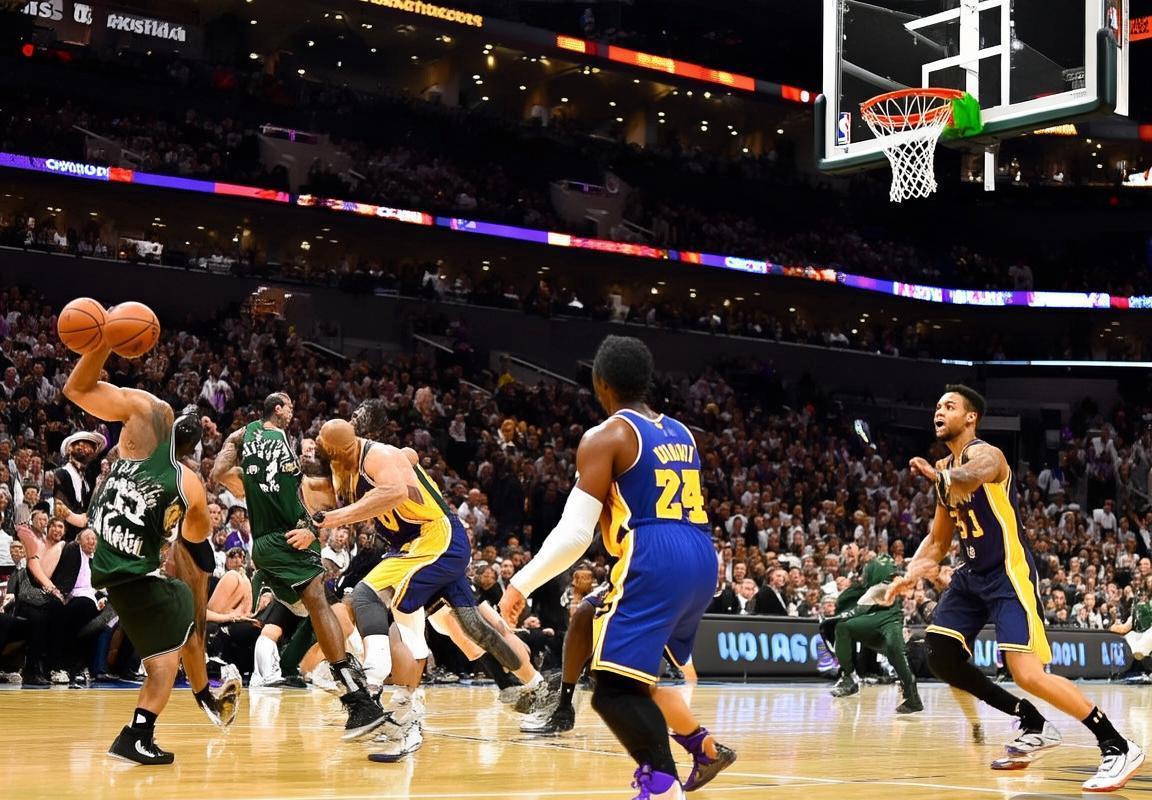 2017马刺VS湖人巅峰对决：莱昂纳德扣篮点燃激情